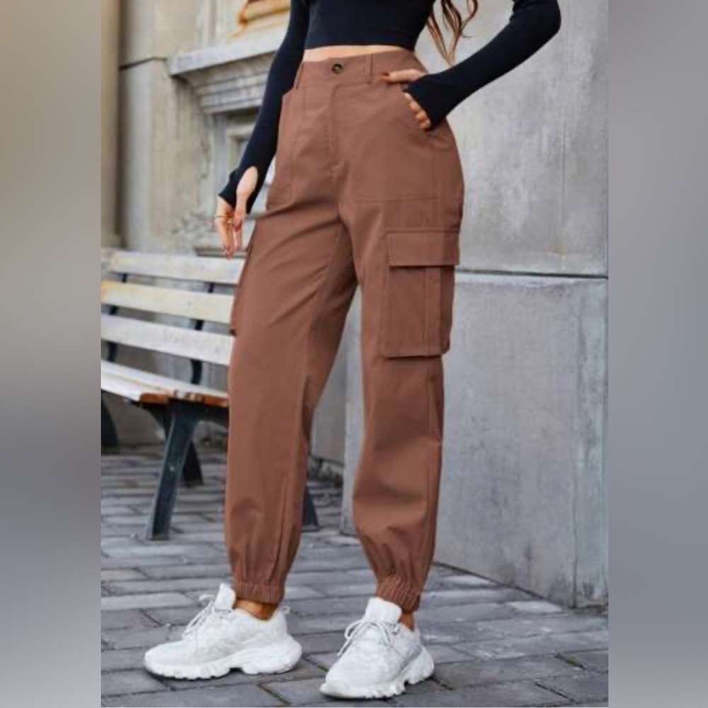 Athleta Brown Track Joggers Relaxed Fit